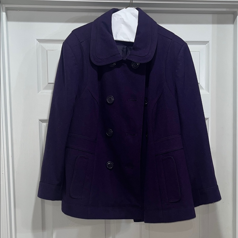 Cato Deep Purple Wool Peacoat